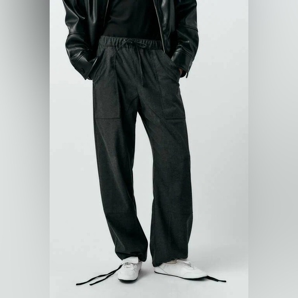 Zara felted cloth jogger pants - Picture 1 of 7